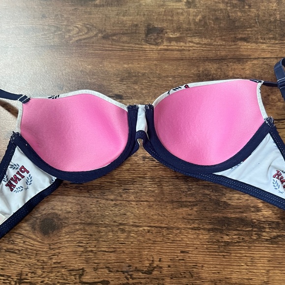 PINK Victoria's Secret Heather Gray and Navy Bra 32A - Picture 7 of 8